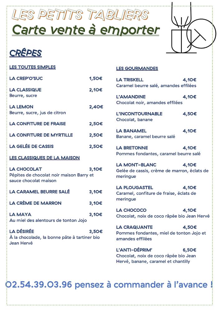 Les petits tabliers - Menu Image 2